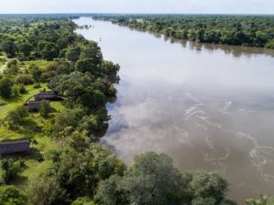 The wide Kafue in the green season